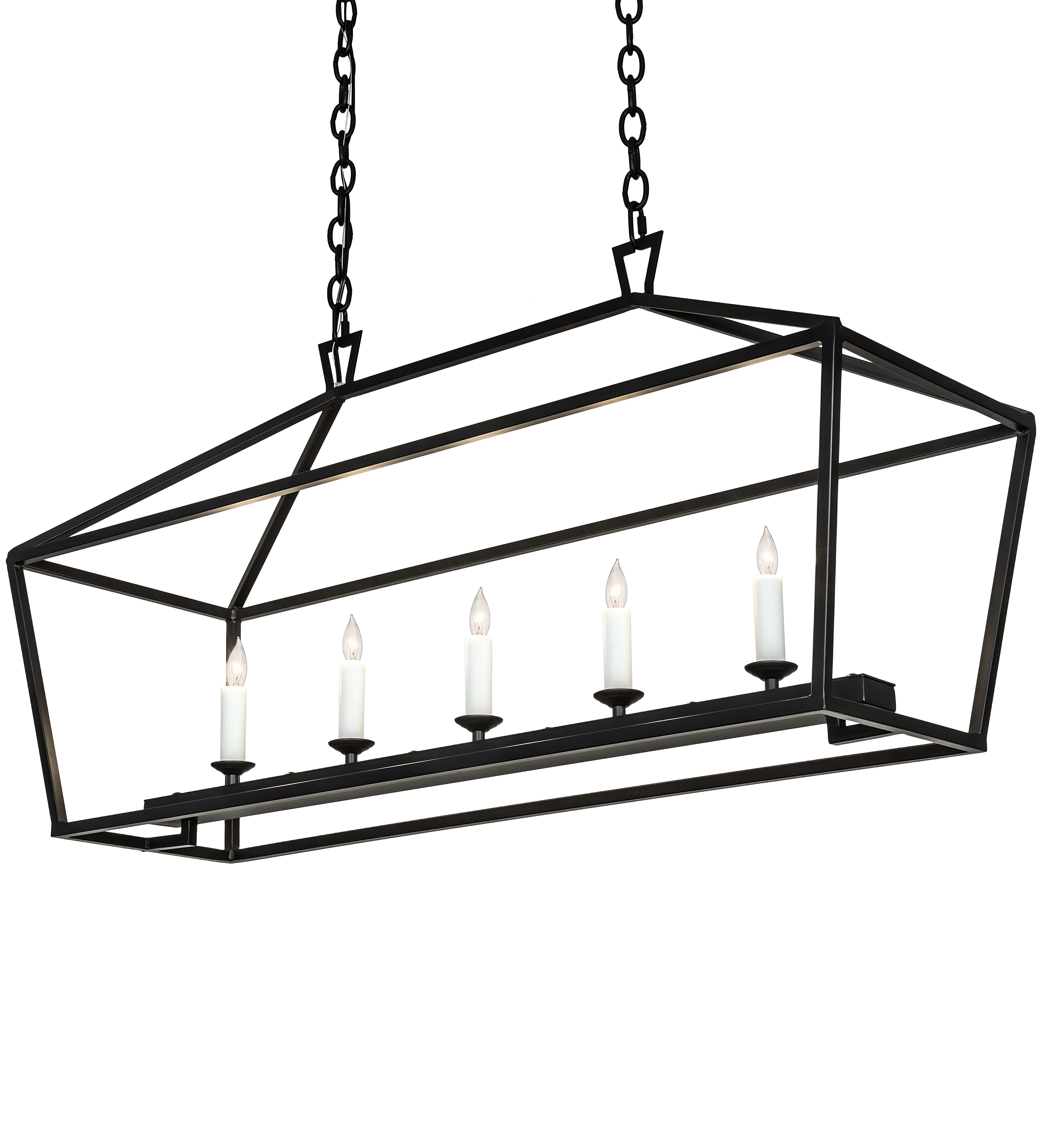 Meyda Lighting Kitzi 5 Light Flat Black Kitchen Island Pendant