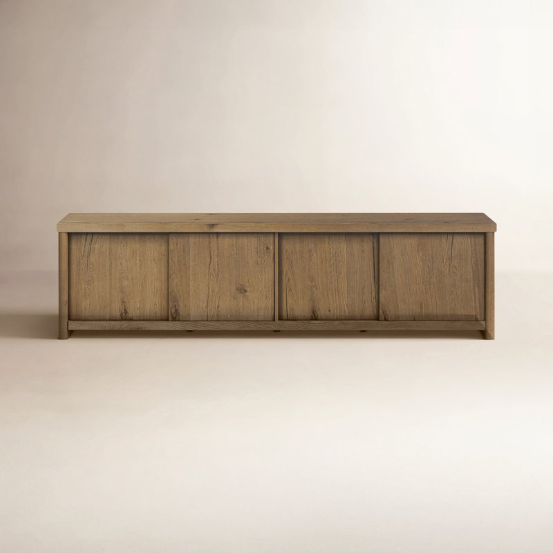 Laredo TV Stand - Smoked Black Veneer, Light Brown