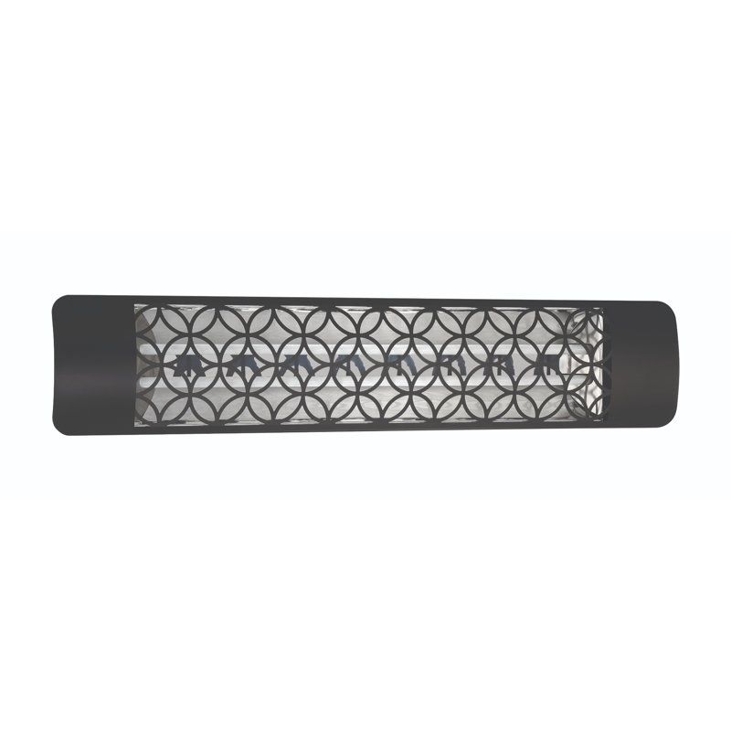 Eurofase Dual Element 39 Inch 5000 Watt Electric Patio Heater, Black