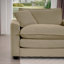 Ensemble de canapé de salon en tissu moderne deux pièces, deux canapés 2 places avec grand fauteuil inclinable à 8 coussins, tissu velours côtelé brun clair-2041161813