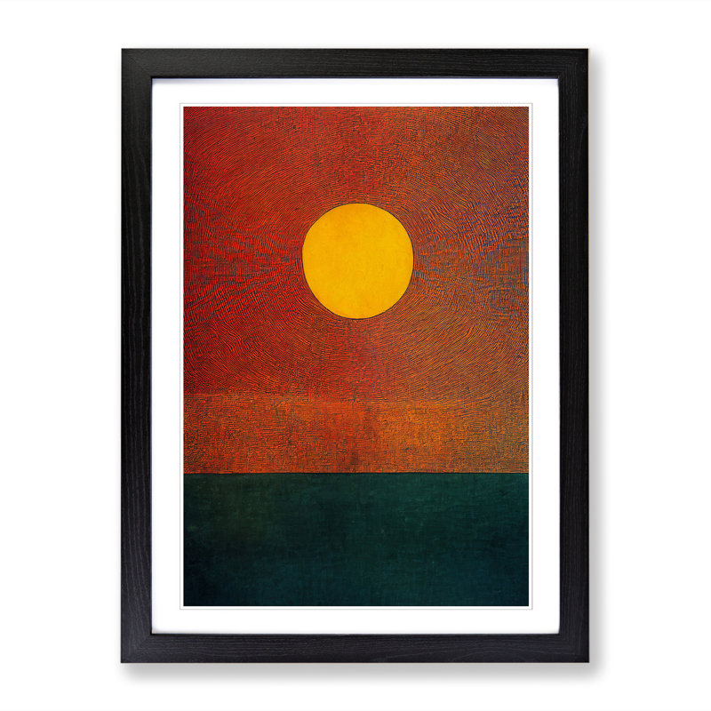 Sun Painting - Picture Frame Print, 34cm H x 25cm W x 2cm D, Oak