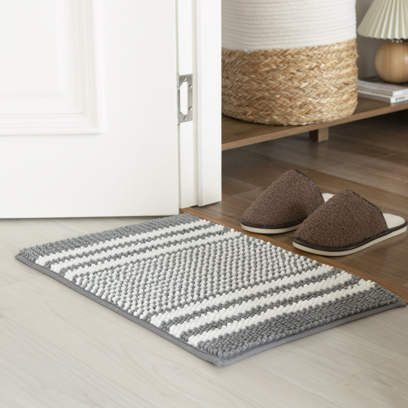 Tapis de bain Aryella, 20"W x 32"L, Gray