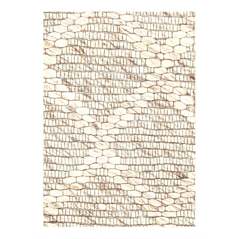 Tapis moderne à tissage large 1 pi 2 po x 2 pi 6 po