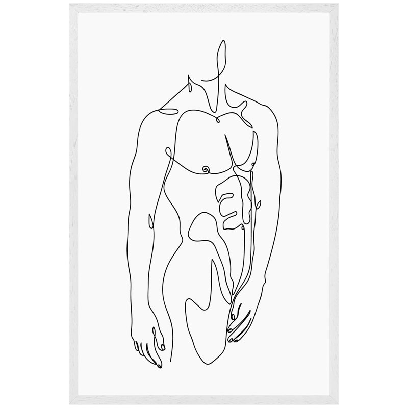 Athalie Single Picture Frame Print, 114cm H x 76cm W x 4cm D, White Framed