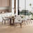 Modern Upholstered Dining Chair with Walnut Wood Legs-973962666-973962677