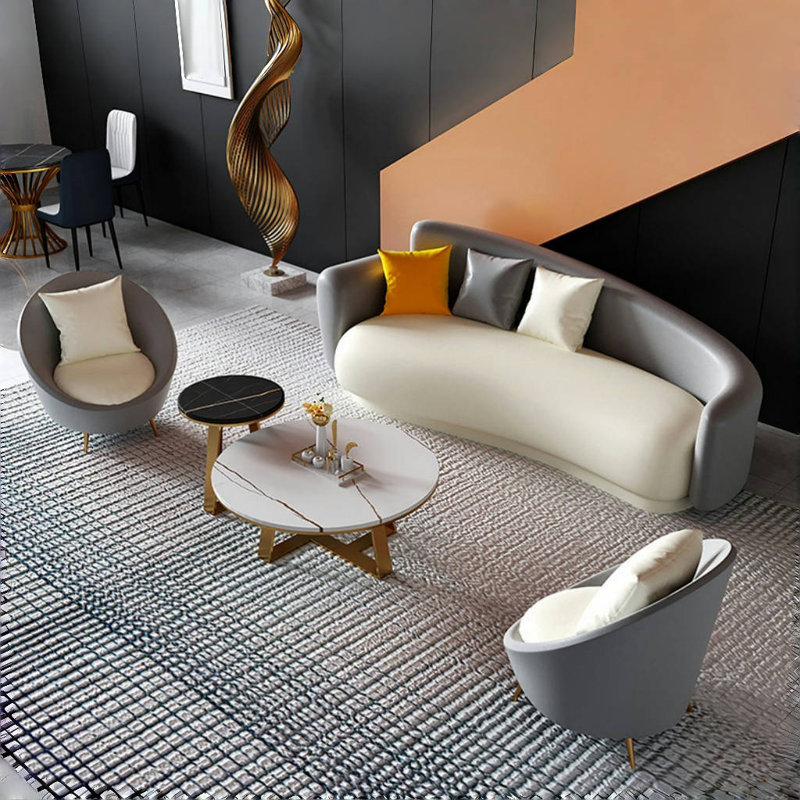 Light Luxury Sofa Coffee Table Combination