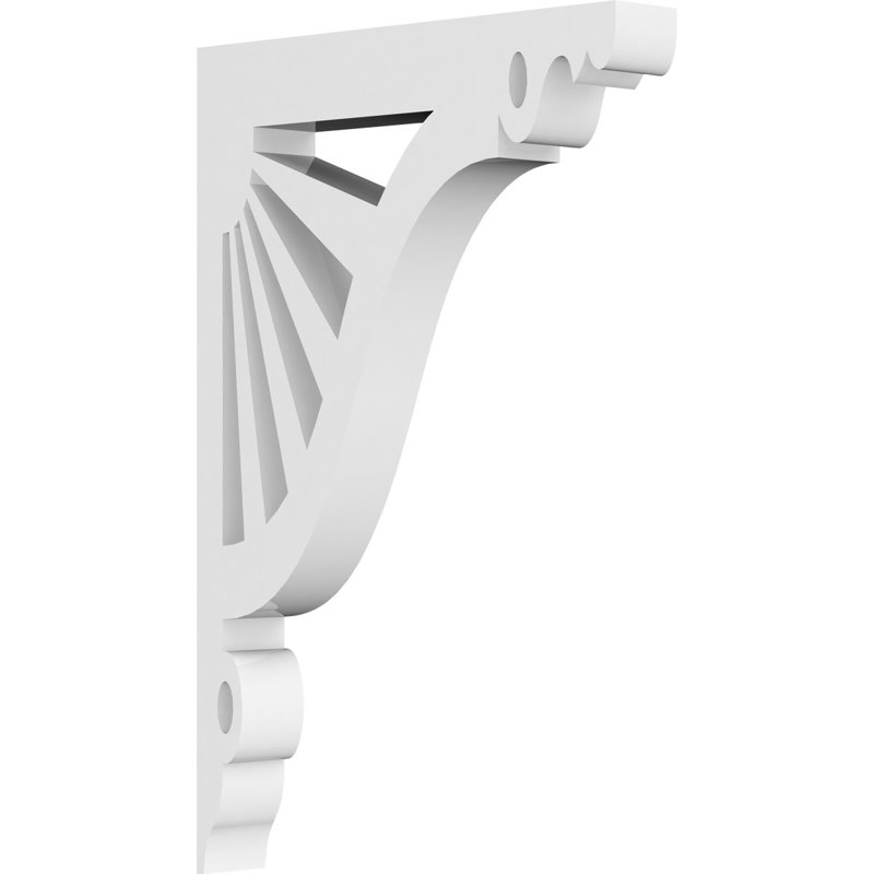 Marshall Architectural Grade PVC Bracket, 6" H x 0.63" W x 4" D