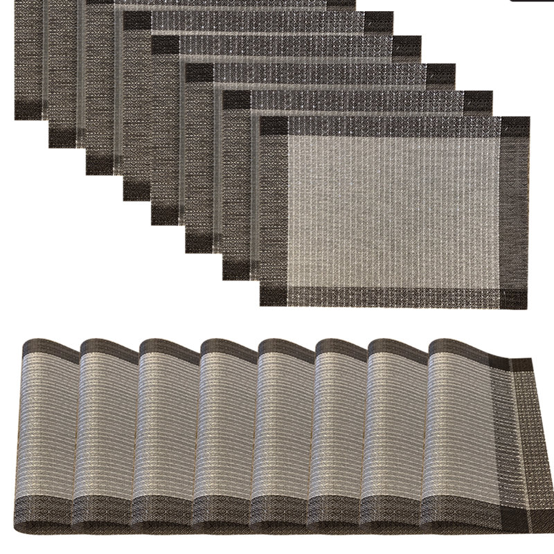Napperon en textile Palermo, Argent, 13 po x 19 po