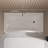 60" Acrylic Alcove Soaking Tub, Rectangular Bathtub with Integral Apron & Brushed Nickel Drain