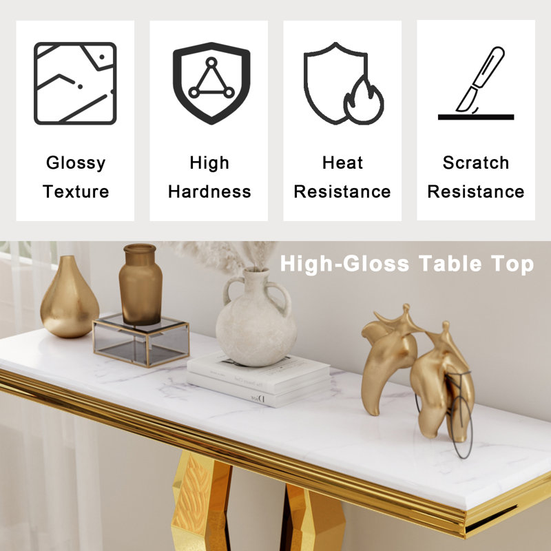 Gold Console Table