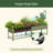 32" Tall 120" Long Metal Outdoor Elevated Planter-240715731