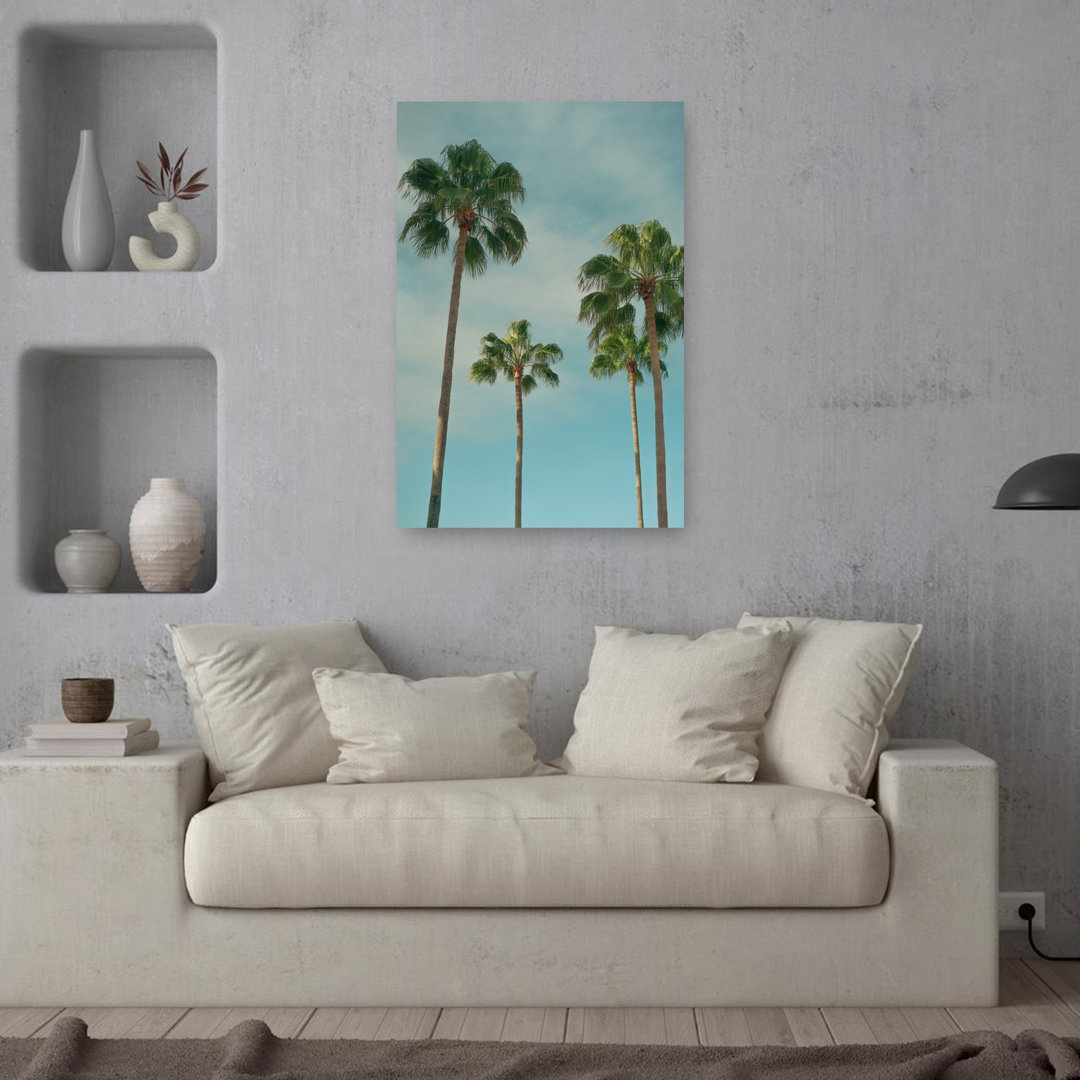 Tall Tropical Palms Peaceful Serene Tranquil Palm Tree Nature Summer Wall Art Print