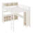 Metal Loft Bed Featuring A Wardrobe, L-Desk And  Storage Shelves-1615113866