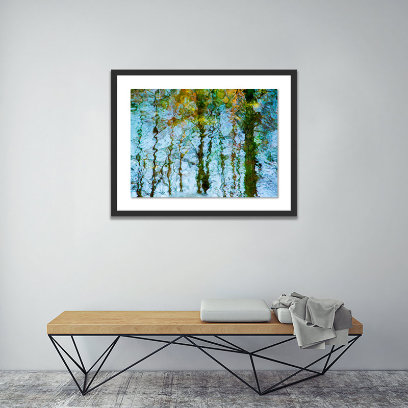 Reflection II Print by Geoffrey Baris, 31" H x 40" W x 2.5" D, Black