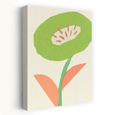 Abstract Green Flower Abstract Colorful Contemporary Flower Nature Wall Art Print
