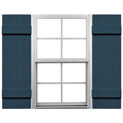 Mid-America Vinyl, TailorMade Four Board Joined, Board-n-Batten Shutters, w/Shutter-Loks