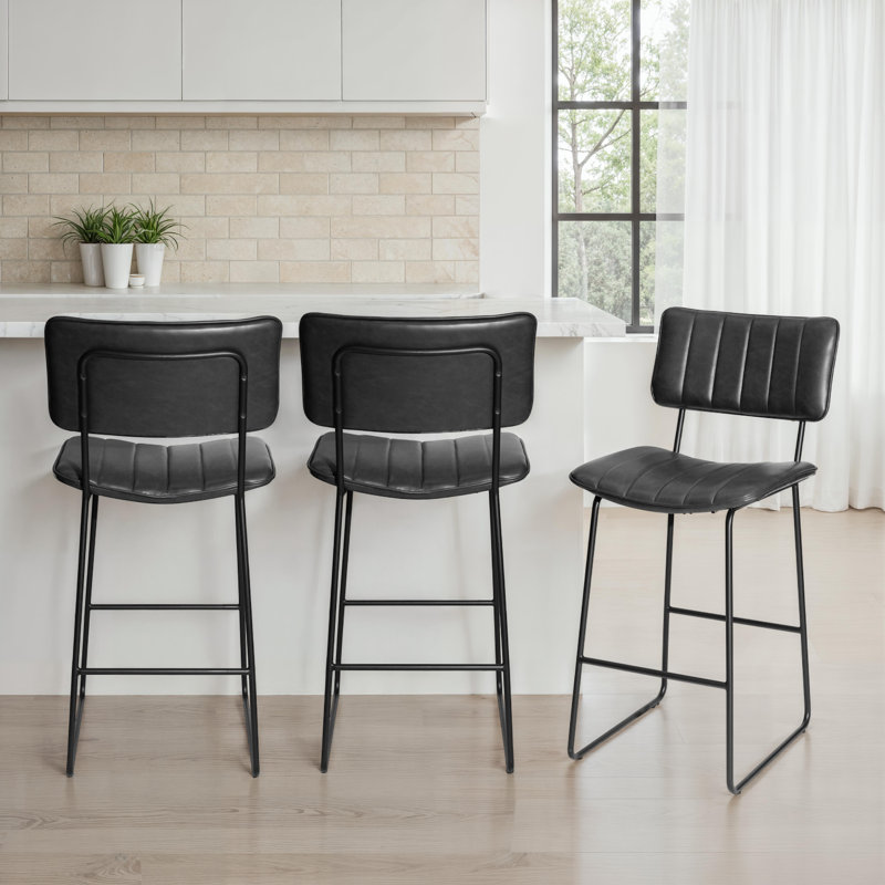 Andoche Stool, Black, Bar Stool (30" Seat Height