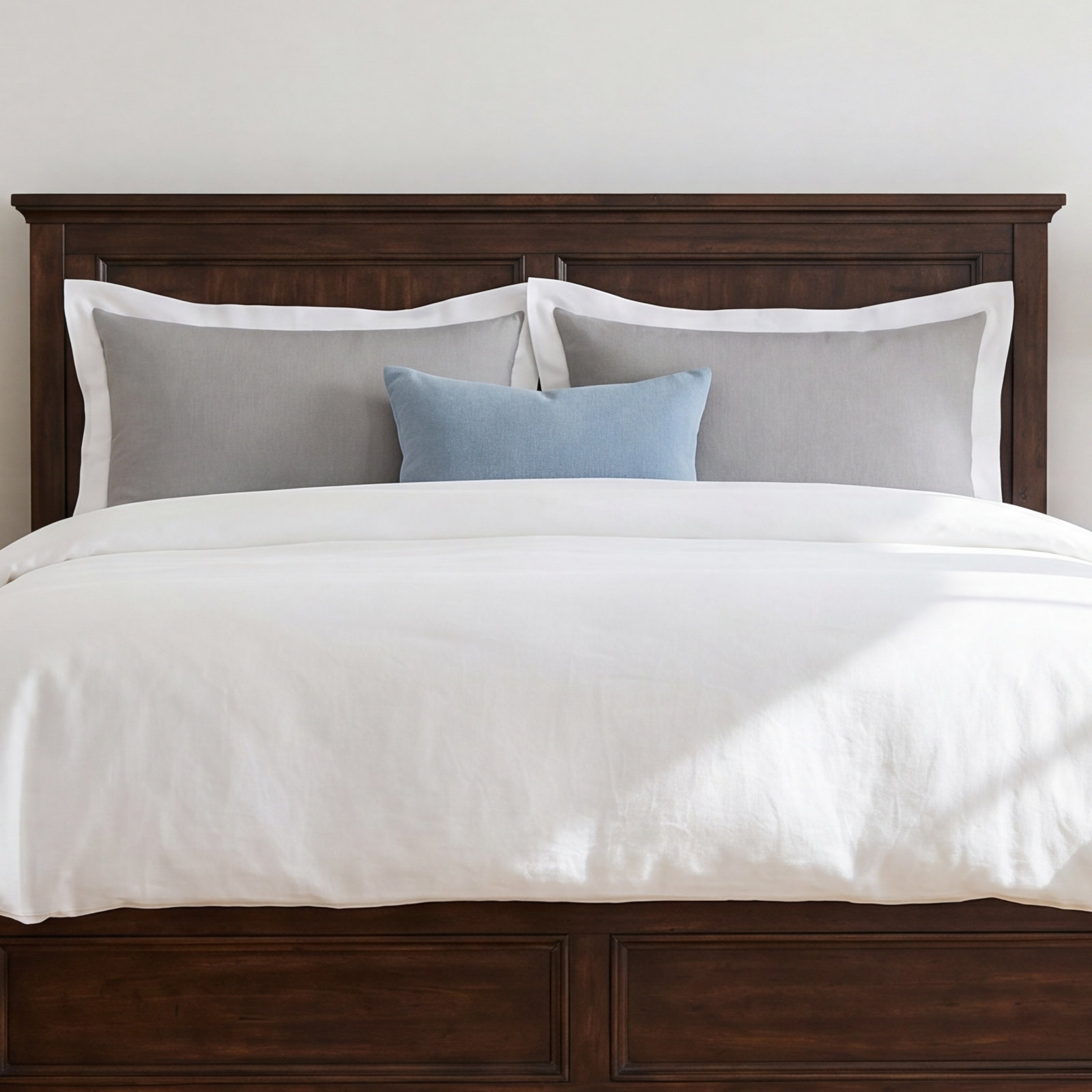 Farmborough Cotton Shams, Standard, Pewter