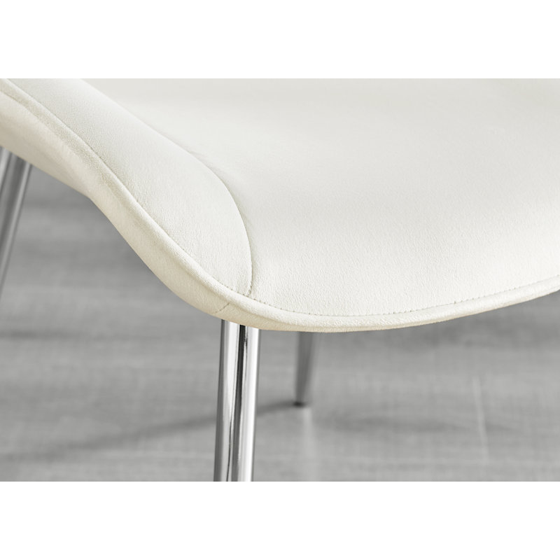 Eubanks High Gloss Double Pillar Dining Table Set with 6 Luxury Velvet Upholstered Dining Chairs