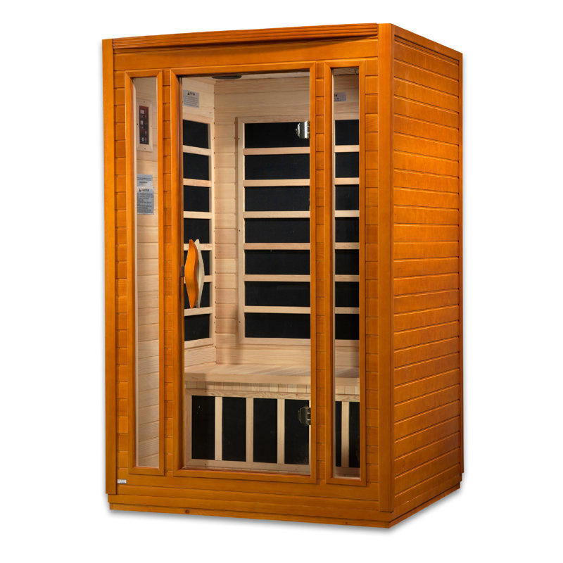 Barcelona Honey Dark Stain Hemlock 1-2 Person Infrared Sauna