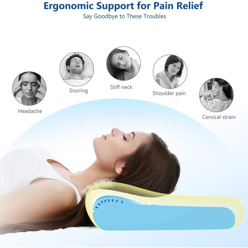 Lundgate Memory Foam Plush Support Pillow