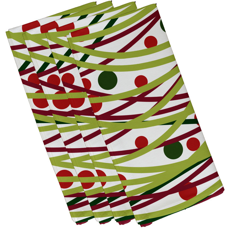 Serviette Jump for Joy Doodle Decorations, Vert