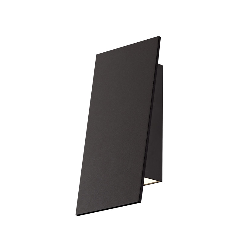 Angled Plane LED Outdoor Sconce, Bronze