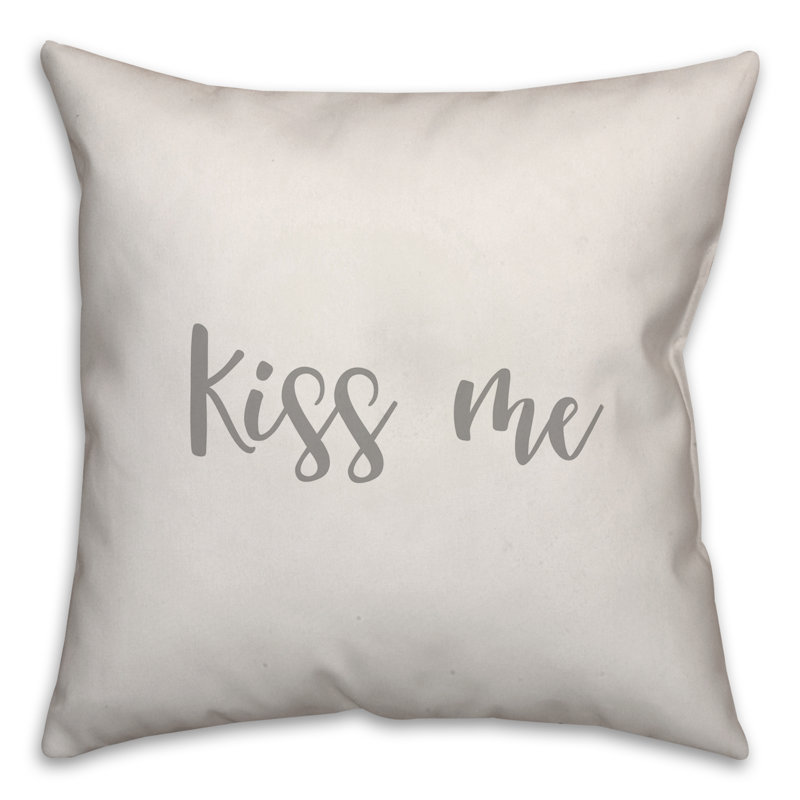  Coussin Kiss Me, Blanc, Coussin et housse de coussin