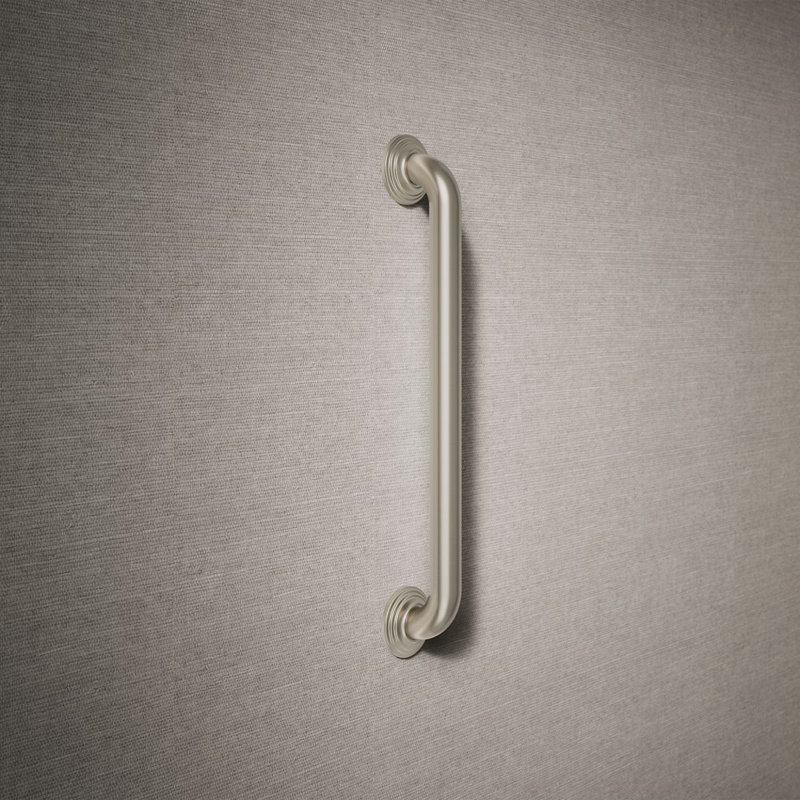 Traditional Grab Bar, Vibrant Brushed Nickel, 18"W