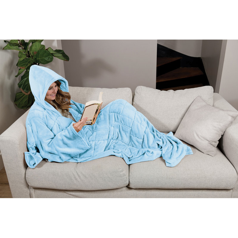 Wearable Weighted Snuggle Blanket, Light Blue