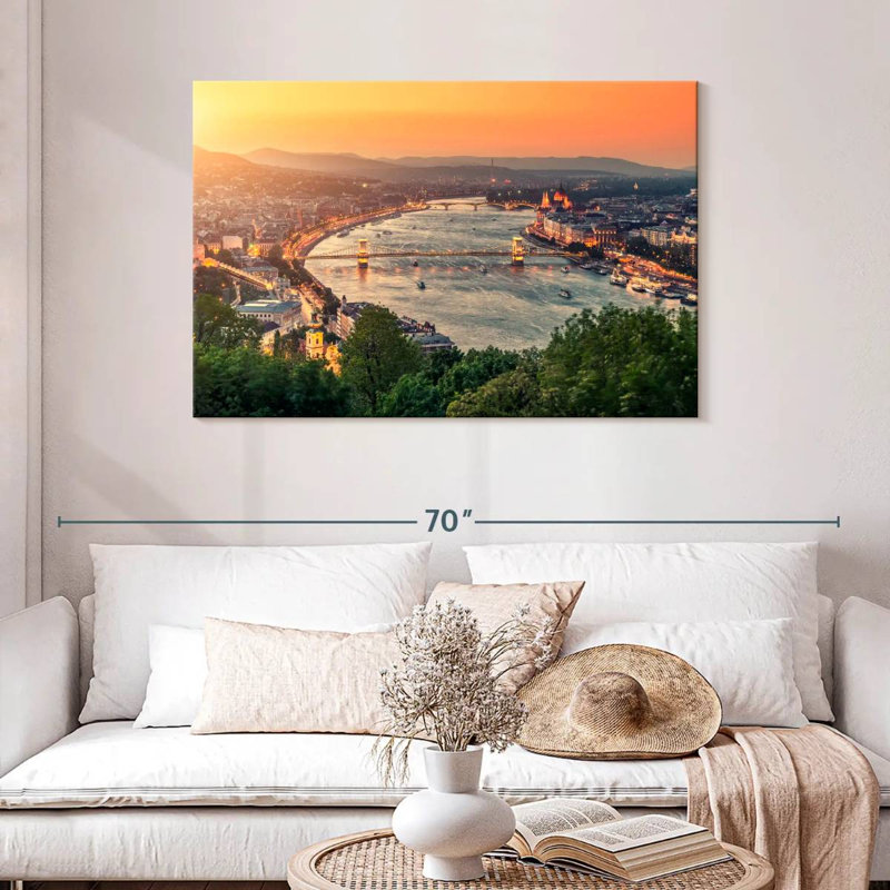 Nicci, paysage urbain de Budapest, H 30 po x l 45 po