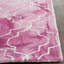 Tapis géométrique rose / ivoire en laine / coton touffeté à la main Berman-20945958