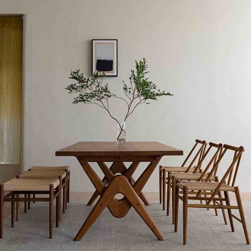 Table de salle à manger Wabi-sabi, H 29,53 po x L 62,99 po x l 33,46 po