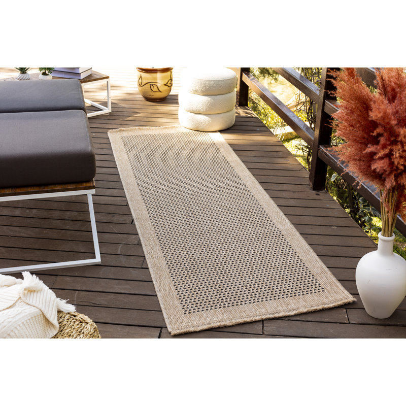 Saraya Boho Jute-Look Beige Brown Area Rug, Runner 78 x 213 cm