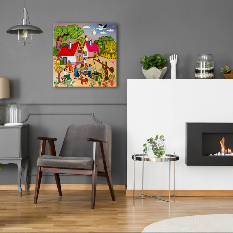 Art mural en verre épique «Come To Poppa» par Koday, 24 po x 24 po, H 24 po x l 24 po