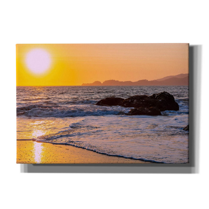 «San Francisco Sunset» par Epic Portfolio, art mural sur toile, H 18 po x l 26 po x P 0,75 po
