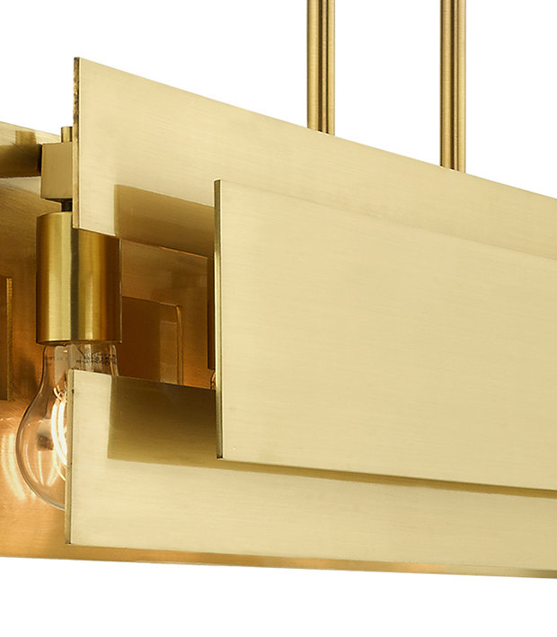 Varick 5 - Light Kitchen Island Pendant, Satin Brass