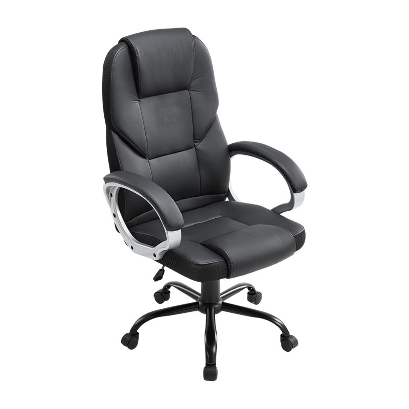 Vinyl Office Chair, Dark Grey