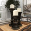 Ensemble de chandeliers de table en bois 3 pièces