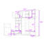 Lit escamotable simple avec tablettes de rangement, éclairage DEL et garde-robe-130116093