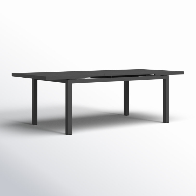 Gibraltar 96'' Extendable Powder Coated Aluminum Outdoor Dining Table