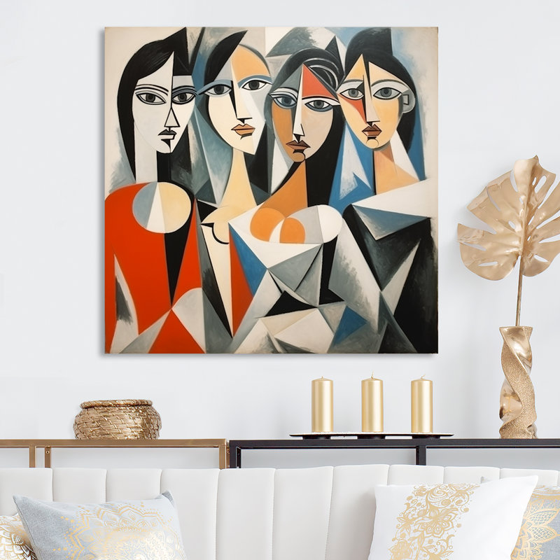 Remaster Les Demoiselles D Avignon By Pablo III - Fashion Metal Art, 29" H x 29" W