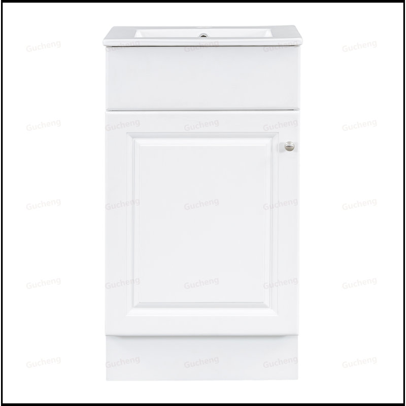 Meuble-lavabo 18 po avec lavabo et tablette réglable, Blanc