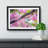 Bird in the Cherry Blossom Tree in Abstract - Picture Frame Graphic Art Print-55686053-55686052
