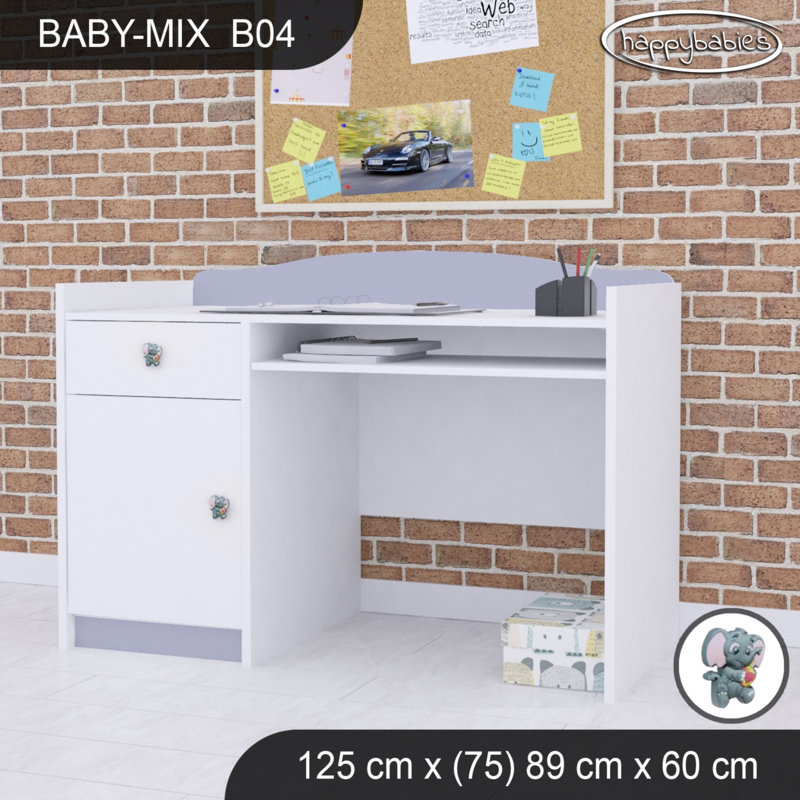 125cm Computer Desk, Grey