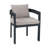 Elko Aluminum Dining Chair, Dark Gray Finish Frame With Beige Cushion, Set Of 2-263171137-263171139