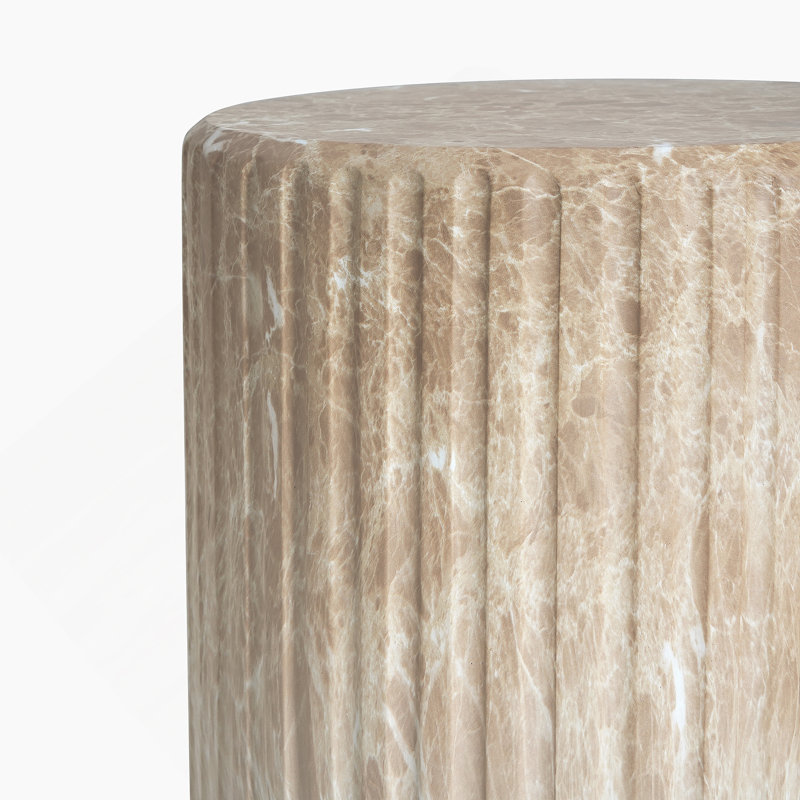 Table d'appoint d'extérieur sculptée Cicci, Doré