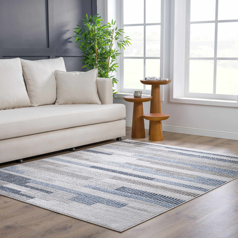 Katriena Modern Design Gray Area Rug, Rectangle 5'2" x 7'