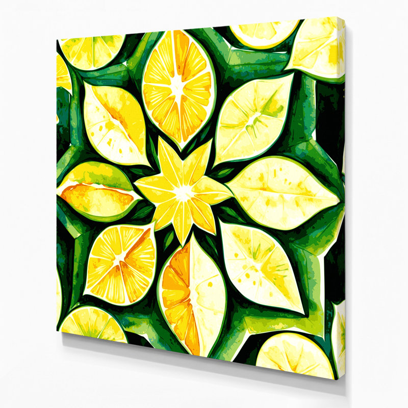 Art mural sur toile carambole fruit, H 12 po x l 12 po