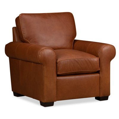 Fauteuil en cuir véritable Porter